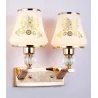 LED Wandleuchte - Ein- und Doppelkopf - gold Kristall