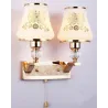 LED Wandleuchte - Ein- und Doppelkopf - gold Kristall