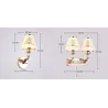 LED Wandleuchte - Ein- und Doppelkopf - gold Kristall
