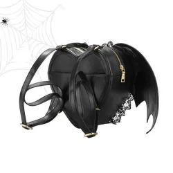 Punk & Gothic Style - Rucksack mit Fledermausflügeln