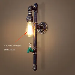Vintage Wasserrohr - Wandleuchte