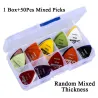 Electric guitar picks - 0.58mm 0.71mm 0.81mm 0.96mm 1.20mm 1.50mm - 50 pieces setGuitars