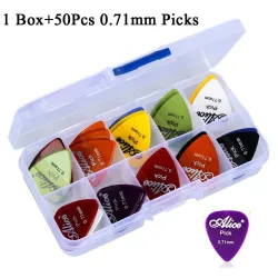 E-Gitarre Picks - 0.58mm 0.71mm 0.81mm 0.96mm 1.20mm 1.50mm - 50 Stück Set