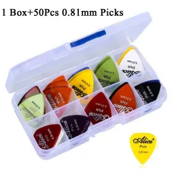 E-Gitarre Picks - 0.58mm 0.71mm 0.81mm 0.96mm 1.20mm 1.50mm - 50 Stück Set