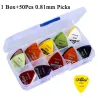 E-Gitarre Picks - 0.58mm 0.71mm 0.81mm 0.96mm 1.20mm 1.50mm - 50 Stück Set