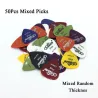Electric guitar picks - 0.58mm 0.71mm 0.81mm 0.96mm 1.20mm 1.50mm - 50 pieces setGuitars