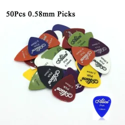 Electric guitar picks - 0.58mm 0.71mm 0.81mm 0.96mm 1.20mm 1.50mm - 50 pieces setGuitars