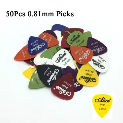 Electric guitar picks - 0.58mm 0.71mm 0.81mm 0.96mm 1.20mm 1.50mm - 50 pieces setGuitars