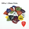 Electric guitar picks - 0.58mm 0.71mm 0.81mm 0.96mm 1.20mm 1.50mm - 50 pieces setGuitars