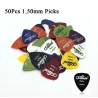 Electric guitar picks - 0.58mm 0.71mm 0.81mm 0.96mm 1.20mm 1.50mm - 50 pieces setGuitars