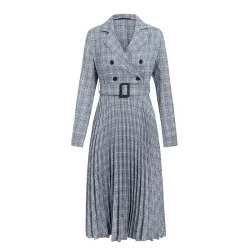 Vintage plaid dress with beltDresses