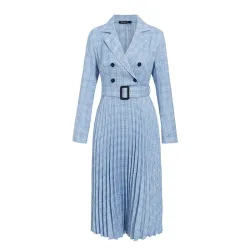Vintage plaid dress with beltDresses