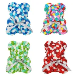 Unendlich bunte Rosenblüte Teddybär 40 cm