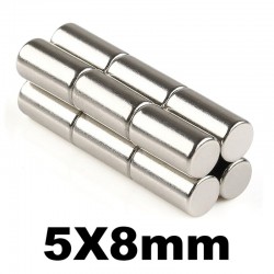 N35 neodymium cylinder magnet - 5 * 8mm 20 piecesN35