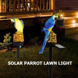 Solarbetriebene LED Papageien - Gartenlicht