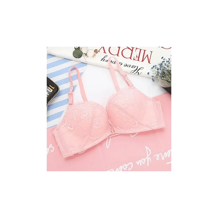 Floral bra - front closure - push up - wirelessLingerie