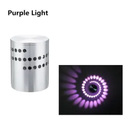 LED Wandleuchte mit Spiralloch - RGB - Fernbedienung