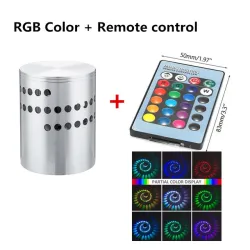 LED Wandleuchte mit Spiralloch - RGB - Fernbedienung