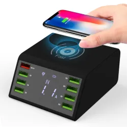 USB 60W LED-Anzeige - drahtloses Mehrport-Ladegerät - schnelle Ladung 3