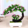 Japanisch rosa & lila Blumen - künstliche Bonsai Topf