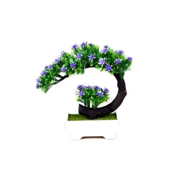 Japanisch rosa & lila Blumen - künstliche Bonsai Topf