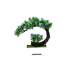 Japanese pink & purple flowers - artificial bonsai potArtificial flowers