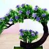 Japanisch rosa & lila Blumen - künstliche Bonsai Topf