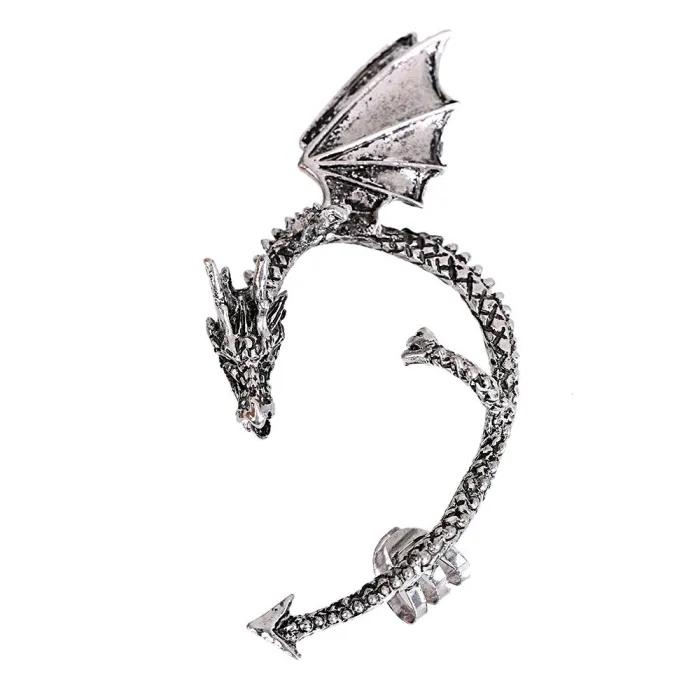 Gothic & punk Ohrring mit Drachen