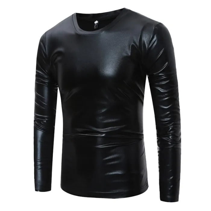 Shiny Metallic T-Shirt - lange Ärmel