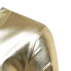 Shiny Metallic T-Shirt - lange Ärmel