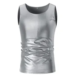 Shiny Metallic T-Shirt - ärmellose Weste