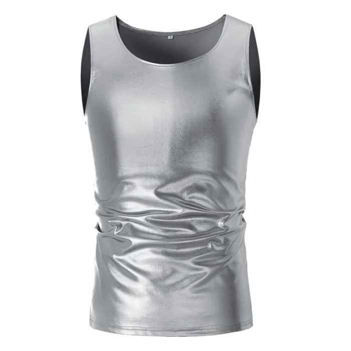Shiny Metallic T-Shirt - ärmellose Weste