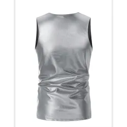 Shiny Metallic T-Shirt - ärmellose Weste