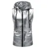 Shiny metallic hoodie - sleeveless vestHoodies & Sweatshirt