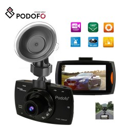 Podofo A2 Auto DVR Kamera - G30 Full HD 1080P 140 Grad - Videoaufnahme - Nachtsicht - G-Sensor