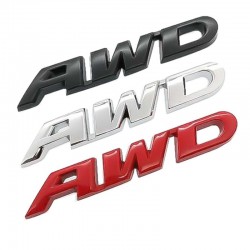 3D AWD - Autoaufkleber - chrom
