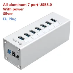 Orico A3H7 A3H10 A3H4 - Aluminium Hochgeschwindigkeitsteiler - 7-port - USB 3.0