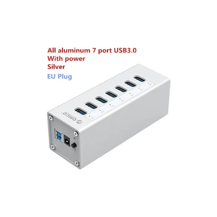 Orico A3H7 A3H10 A3H4 - Aluminium Hochgeschwindigkeitsteiler - 7-port - USB 3.0