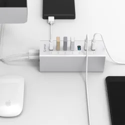 Orico A3H7 A3H10 A3H4 - Aluminium Hochgeschwindigkeitsteiler - 7-port - USB 3.0