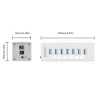 Orico A3H7 A3H10 A3H4 - Aluminium Hochgeschwindigkeitsteiler - 7-port - USB 3.0
