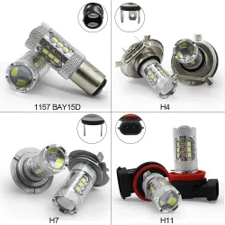 Nebelscheinwerfer - LED Lampe - H1 H4 H3 H13 H16 1156 9005 9006 - Scheinwerferlicht - 12V