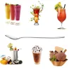 Edelstahl Teelöffel mit langem Griff für Tee - Kaffee & Desserts 6 Stück