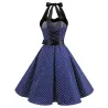 Vintage lace up dress with polka dotsDresses
