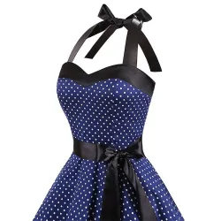Vintage lace up dress with polka dotsDresses