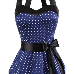 Vintage lace up dress with polka dotsDresses