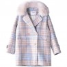 Fashionable wool winter coat with fur collarJackets