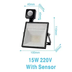15W 30W 45W 60W / AC220V / SMD2835 LED Flutlicht mit einstellbarem Bewegungssensor