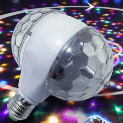 6W LED E27 RGB Licht - rotierende Lampe mit Doppelkopf - Bühne & Disco Lampe