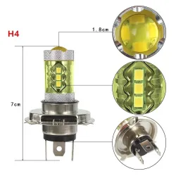80W - H1 H3 H4 H7 H8 9005 9004 / 4300K LED 2835 - 12V Lampe - gelbe Nebelscheinwerfer - Scheinwerfer - 2 Stück