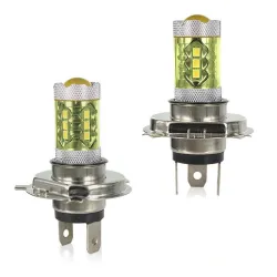 80W - H1 H3 H4 H7 H8 9005 9004 / 4300K LED 2835 - 12V Lampe - gelbe Nebelscheinwerfer - Scheinwerfer - 2 Stück